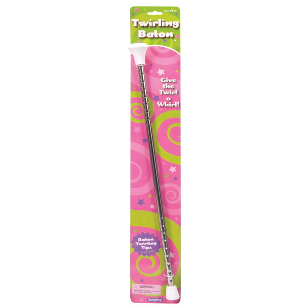 Twirling Baton 21 Metal w/ Plastic Tips Full Size Toy Girl by Schylling 